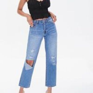 NWT Forever 21 Premium Distressed Baggy Jeans